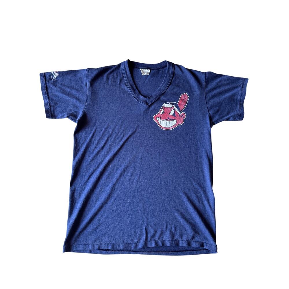 Vintage 90s Cleveland Indians Majestic Chief Wahoo MLB Single Stitch Tee Lee
